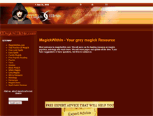 Tablet Screenshot of grey-magick.magickwithin.com